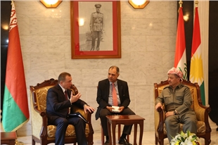 رئيس اقليم كوردستان يستقبل وزير خارجية بيلا روسيا