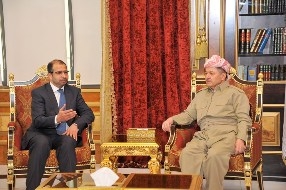 الجبوري يؤكد للبارزاني دعمه الكامل لكوردستان 