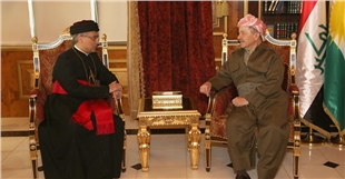 رئيس إقليم كوردستان يستقبل وفد رئاسة الكنيسة الشرقية الآشورية في العالم 
