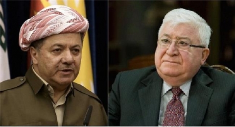الرئيس بارزاني والرئيس العراقي يؤكدان على حل الخلافات عن طريق الحوار