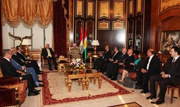 رئيس إقليم كوردستان يستقبل رئيس مجلس النواب العراقي والوفد المرافق له