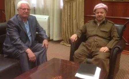 صلاح بدرالدين يهنىء الرئيس مسعود بارزاني لميلاد الحزب الديمقراطي الكوردستاني