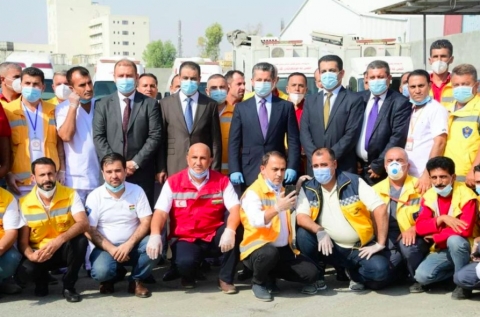 مسرور بارزاني يتفقد مركز تنسيق الطوارئ ومصرف الدم في أربيل