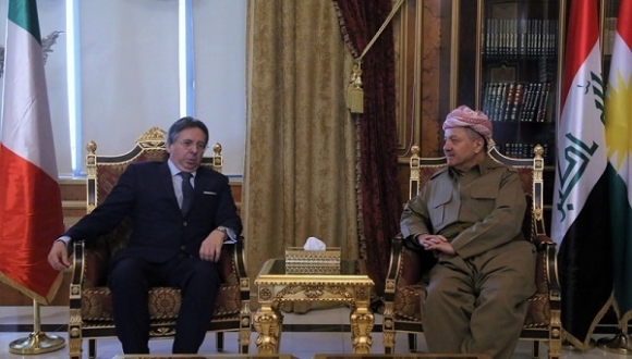 الرئيس بارزاني يستقبل السفير الإيطالي لدى العراق 