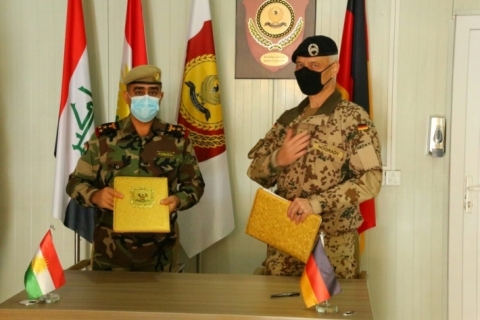 مذكرة تفاهم بين وزارة البيشمركة والفريق العسكري الألماني