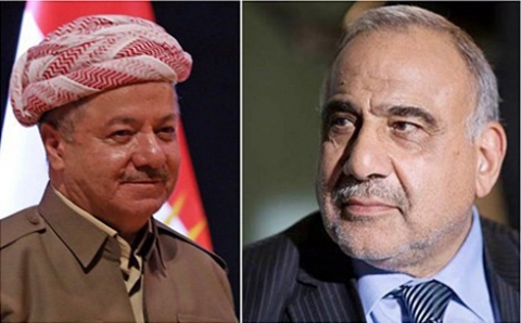 الرئيس البارزاني يعلن عن دعمه الكامل للجهود التي يبذلها عادل عبد المهدي في تشكيل الحكومة الجديدة