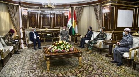 الرئيس بارزاني خلال استقباله الفياض ويارالله: استقرار العراق يشكل أهمية كبيرة لكوردستان