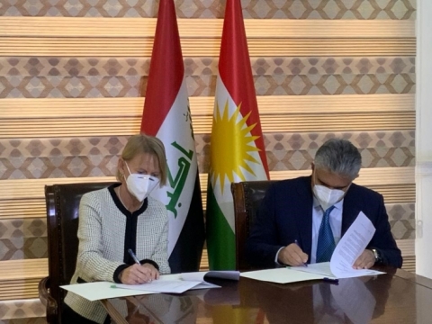 كوردستان توقع اتفاقية شراكة مع مفوضية الأمم المتحدة للاجئين