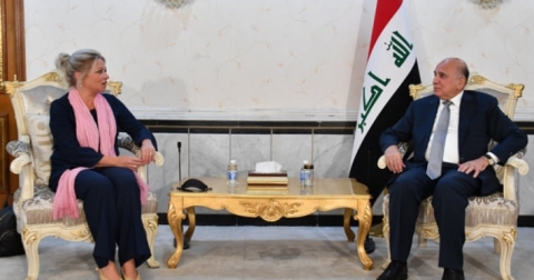 فؤاد حسين وبلاسخارت يبحثان المستجدات الأمنية في العراق والمنطقة