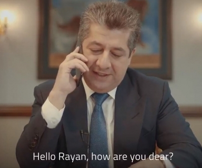 مسرور بارزاني يتصل بأيتام ترعاهم ‹بارزاني الخيرية› ويهنئهم بالعيد