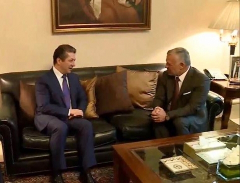 مسرور بارزاني يعزّي العاهل الأردني بوفاة عمه وممثله الشخصي