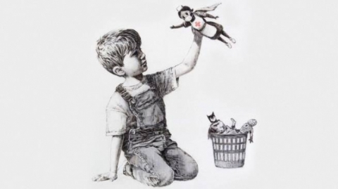 تحية خاصة من بانكسي للطواقم الطبية