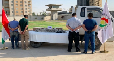 أربيل: اعتقال عصابة وضبط 40 كغ من المخدرات