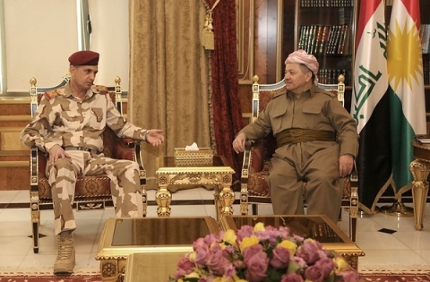 الرئيس بارزاني يستقبل رئيس اركان الجيش العراقي 