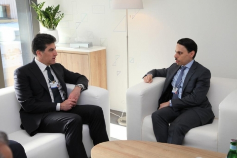 رئيس إقليم كوردستان يجري المزيد من اللقاءات على هامش دافوس