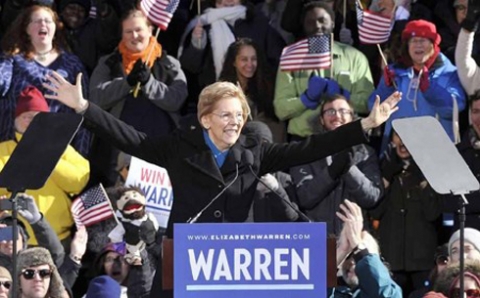 إليزابيث وارن: سأنافس ترمب بانتخابات الرئاسة وسأخوض هذه الحرب حتى النهاية