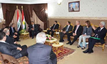 فلاح مصطفى يستقبل مسؤول المكتب التجاري الألماني ووفد من الشركات الألمانية