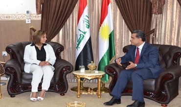 فلاح مصطفى يبحث مع مسؤولة المفوضية العليا للأمم المتحدة لشؤون اللاجئين مسألة القصف الايراني على المناطق الحدودية