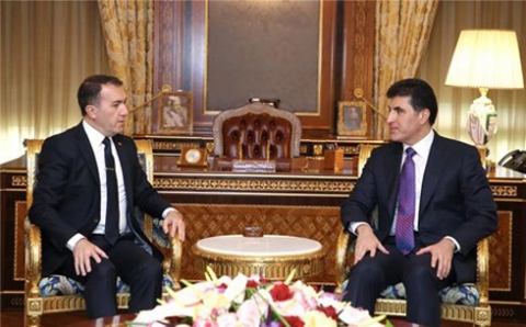 نيجيرفان البارزاني والسفير التركي يؤكدان تعزيز العلاقات بين أربيل وأنقرة