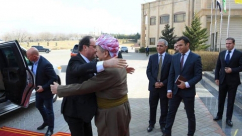 الرئيس البارزاني يستقبل الرئيس الفرنسي السابق