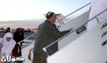 كربلاء تودع 859 حاجا وحاجة متوجهين الى الديار المقدسة