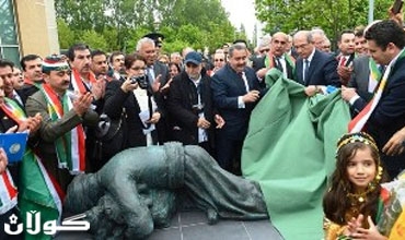زيباري يزيح الستار عن النصب التذكاري لضحايا حلبجة