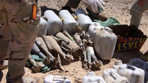 القوات الامنية تضبط اسلحة وعتاد عائدة لداعش في كركوك