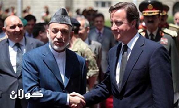 كرزاي يعقد محادثات مع كاميرون للتوقيع على اتفاقية شراكة