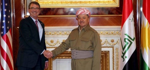 الرئيس بارزاني ووزير الدفاع الأمريكي يبحثان الحرب ضد داعش وسبل دعم البيشمركة