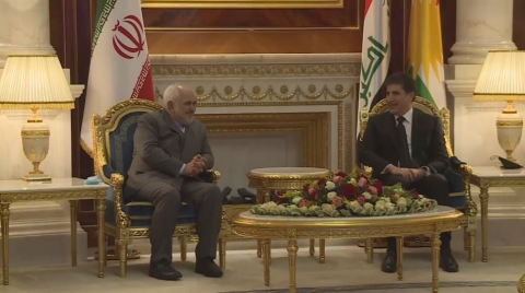 رئيس اقليم كوردستان يجتمع مع وزير الخارجية الايراني