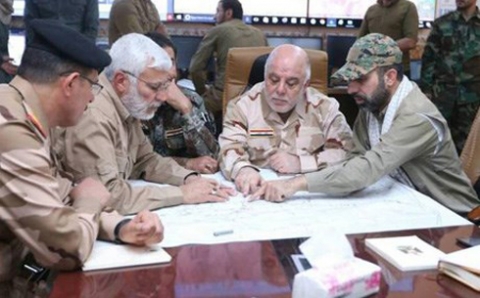العبادي يوجه بعدم تحريك تشكيلات الحشد الشعبي