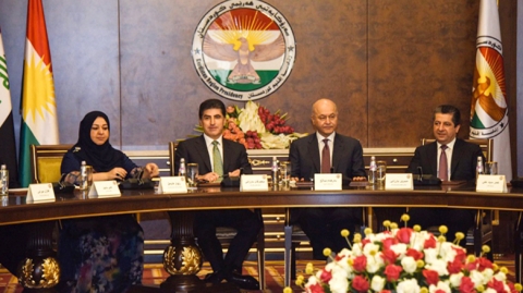 برهم صالح يحضر اجتماع الرؤساء الثلاثة في إقليم كوردستان