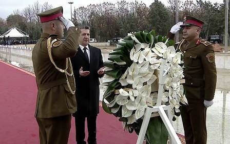 إقامة مراسم إحياء ذكرى شهداء 1 شباط في أربيل بحضور رئيس وزراء إقليم كوردستان