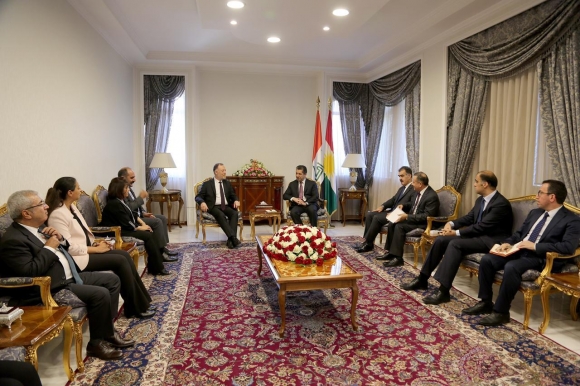 مسرور البارزاني يلتقي  وفداً من حزب الشعوب الديمقراطي (HDP) في تركيا برئاسة سزاي تملّي