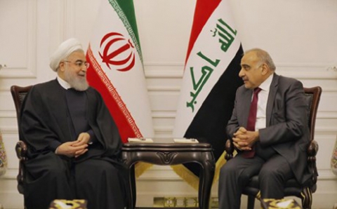 عادل عبدالمهدي يلتقي الرئيس الإيراني حسن روحاني