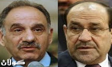 مشادة كلامية بين المالكي والمطلك تؤدي إلى اجتماع طارئ لقادة قائمة العراقية