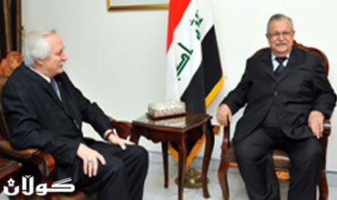 طالباني يلتقي السفير التركي لدى العراق