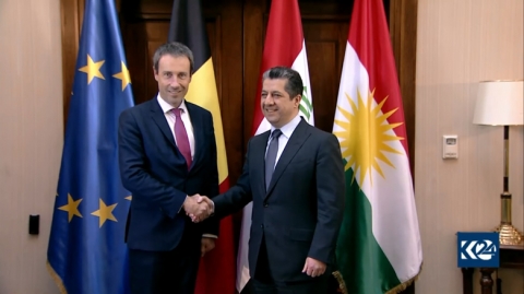 مسرور البارزاني يجتمع مع وزير الخارجية والدفاع البلجيكي