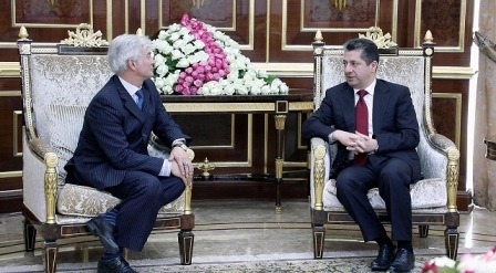 مسرور البارزاني يستقبل سفير الاتحاد الاوربي في بغداد