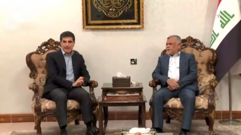 نيجيرفان البارزاني يجتمع مع هادي العامري في بغداد