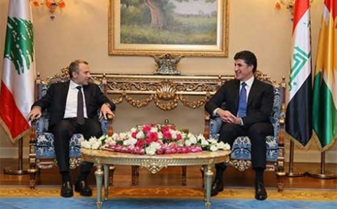 نيجيرفان البارزاني وجبران باسيل يؤكدان على تعزيز العلاقات الثنائية
