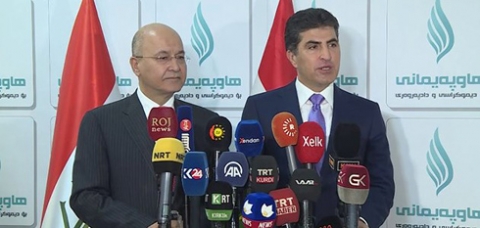 برهم صالح ينفي ترشحه لرئاسة الجمهورية ونيجيرفان البارزاني يؤكد عدم تشكيل الكتلة الأكبر بعد
