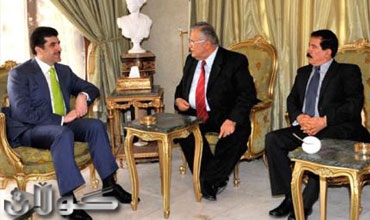 طالباني ونيجيرفان بارزاني يبحثان تطوير التحالف الاستراتيجي وتوحيد الصف الكوردي