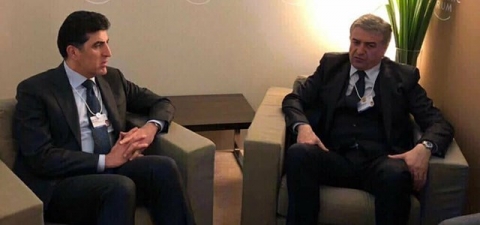 نيجيرفان البارزاني يجتمع مع رئيس وزراء ارمينيا في دافوس السويسرية 