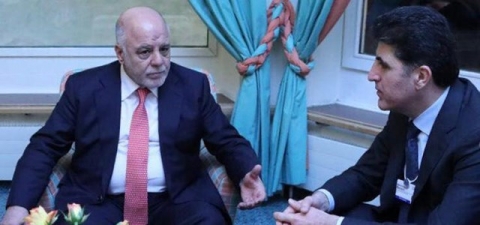 اهم ما جاء في إجتماع حيدر العبادي مع نيجيرفان البارزاني في دافوس 