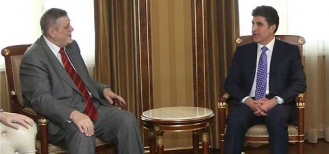 نيجيرفان البارزاني ويان كوبيش يؤكدان على أهمية الحوار بين أربيل وبغداد 