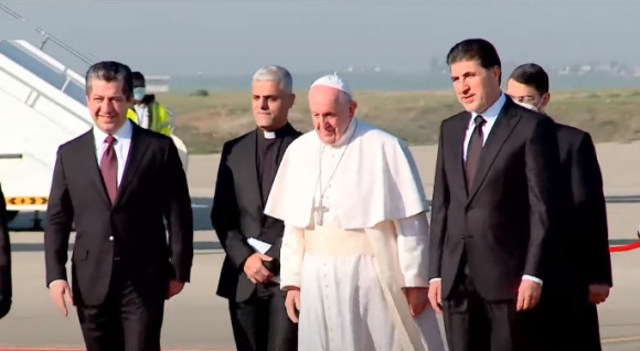 بابا الفاتيكان يصل أربيل