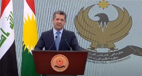 مسرور بارزاني يضع الحجر الأساس لمشروع منطقة التصنيع الغذائي في دهوك