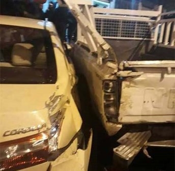 انقلاب شاحنة حمل في دربنديخان يلحق أضراراً باثنتي عشرة سيارة