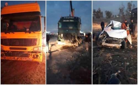 خطأ سائق شاحنة يقتل اثنين من أفراد عائلة ويصيب اثنين بجروح خطيرة